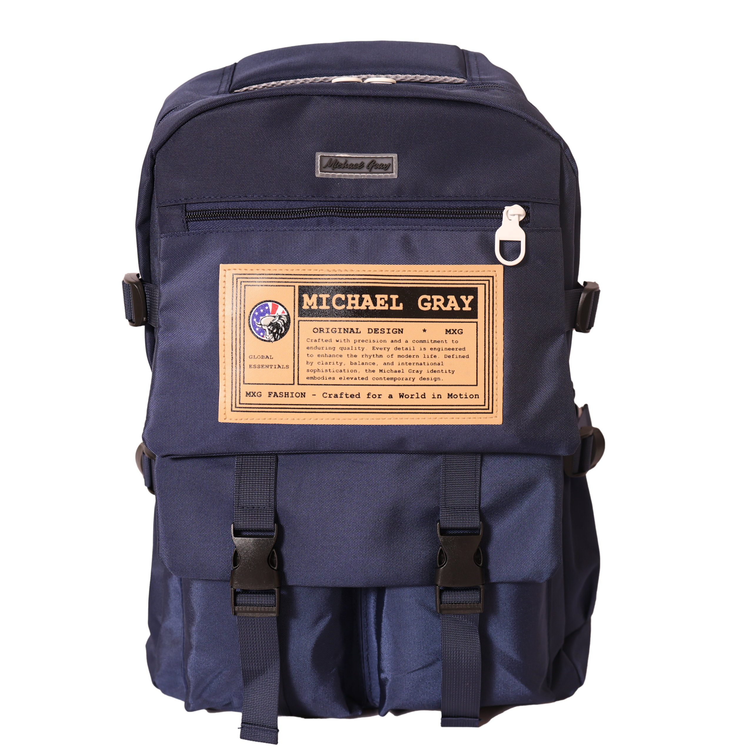 the nomad navy blue backpack by michael gray – premium travel & college backpack
